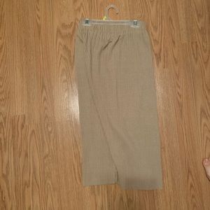 Tan ribbed midi skirt